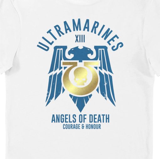 Warhomie Ultramarines Angels of Death Courage And Honour Adults T-Shirt