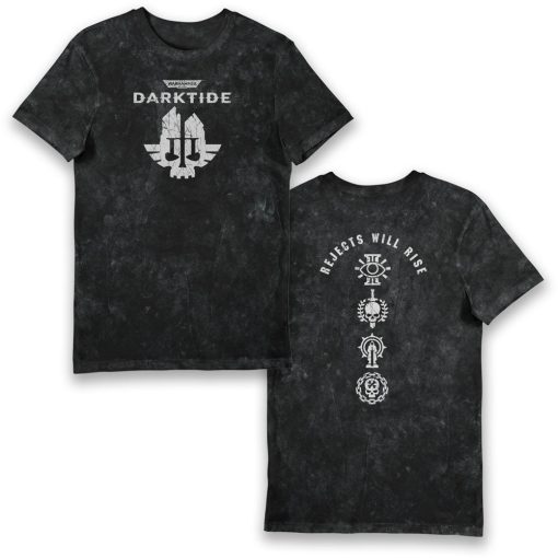 Warhomie Darktide Skull Rejects Will Rise Adults Aged Washed T-Shirt