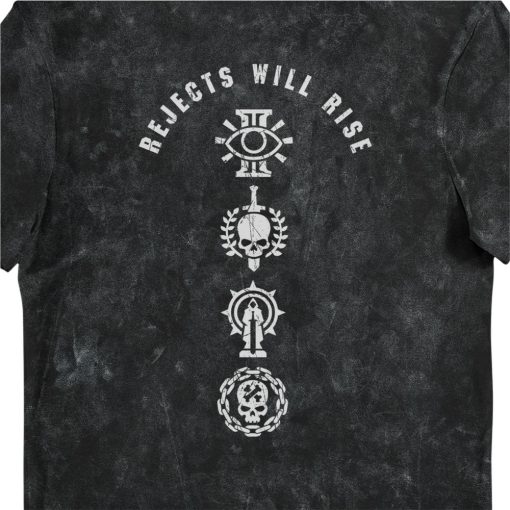 Warhomie Darktide Skull Rejects Will Rise Adults Aged Washed T-Shirt