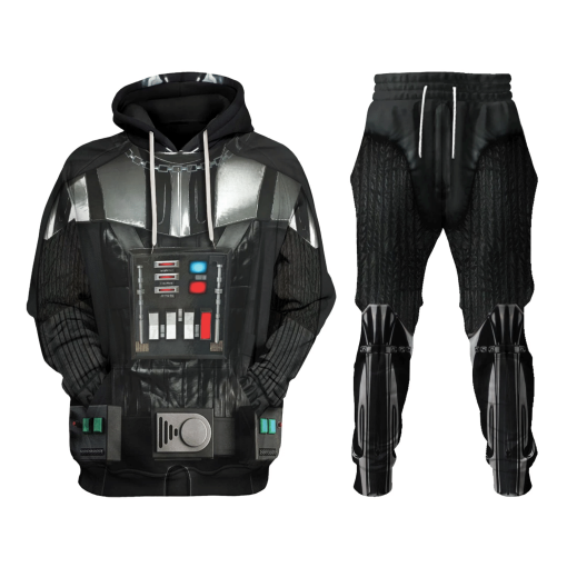 Warhomie Darth Vader Costume Hoodie Sweatshirt T-Shirt Sweatpants