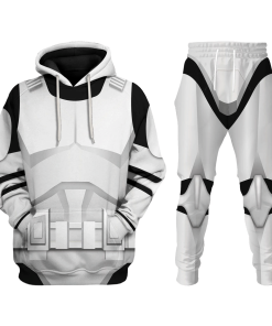 Warhomie Stormtrooper Costume Hoodie Sweatshirt T-Shirt Sweatpants