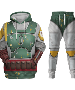 Warhomie Boba Fett Costume Hoodie Sweatshirt T-Shirt Sweatpants