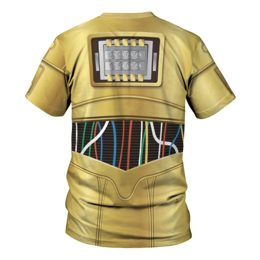 Warhomie C-3PO Costume Hoodie Sweatshirt T-Shirt Sweatpants