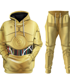 Warhomie C-3PO Costume Hoodie Sweatshirt T-Shirt Sweatpants