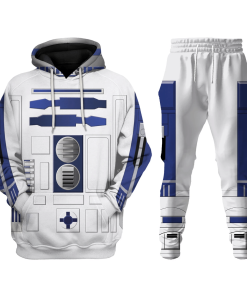 Warhomie R2 D2 Robot Costume Hoodie Sweatshirt T-Shirt Sweatpants