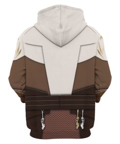 Warhomie Jedi Temple Guard Costume Hoodie Sweatshirt T-Shirt Sweatpants