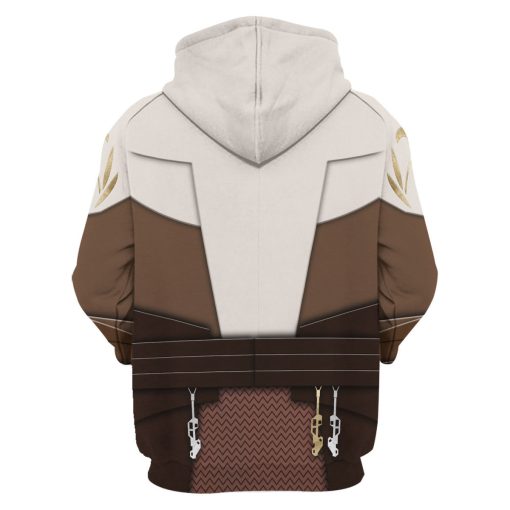 Warhomie Jedi Temple Guard Costume Hoodie Sweatshirt T-Shirt Sweatpants