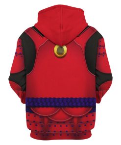 Warhomie Ashigaru Red Akazonae Koyal Guard Costume Hoodie Sweatshirt T-Shirt Sweatpants