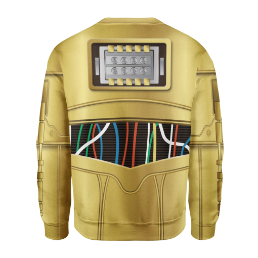 Warhomie C-3PO Costume Hoodie Sweatshirt T-Shirt Sweatpants