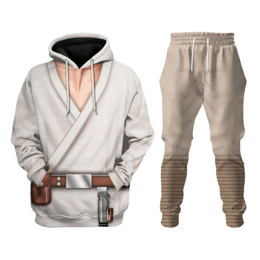 Warhomie Jedi Luke SW Costume Hoodie Sweatshirt T-Shirt Sweatpants