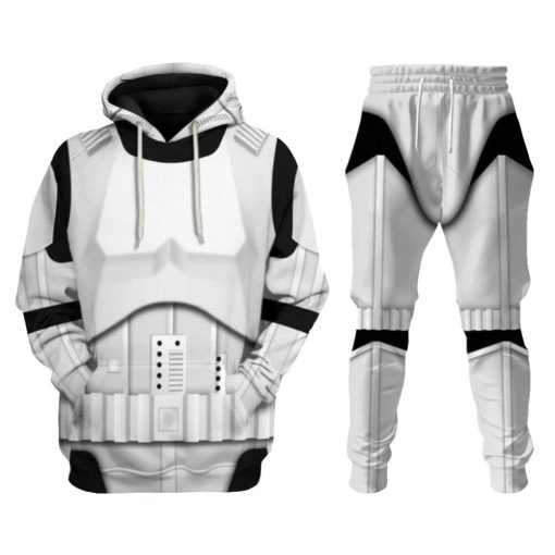 Warhomie Stormtrooper 2 Costume Hoodie Sweatshirt T-Shirt Sweatpants