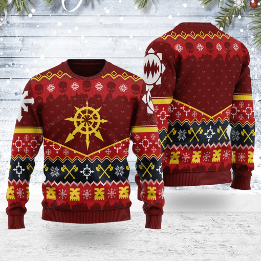 Warhomie 'Slay Bells Ring' Khorne Chaos Iconic Christmas Sweater