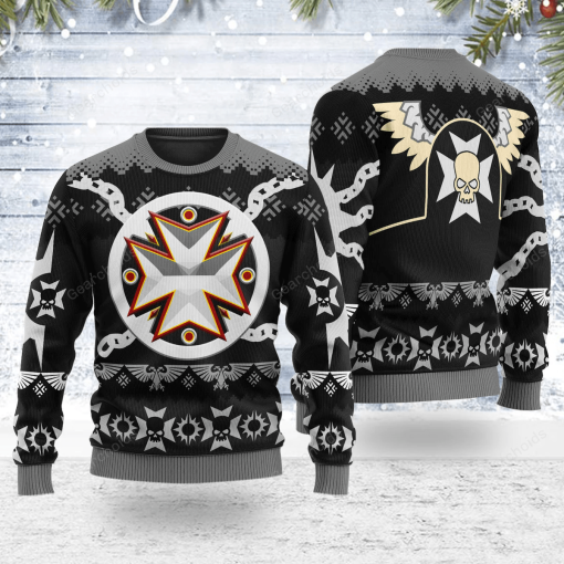 Warhomie Black Templars Iconic Christmas Sweater