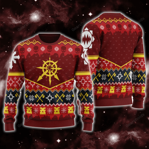 Warhomie 'Slay Bells Ring' Khorne Chaos Iconic Christmas Sweater