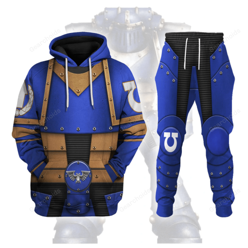 Pre-Heresy Ultramarines Legion in Mark II Crusade T-shirt Hoodie Sweatpants Cosplay