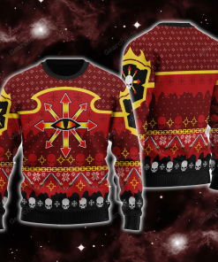 Warhomie Chaos Reigns Khorne Iconic Christmas Sweater