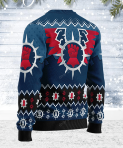 Warhomie Crimson Fists Iconic Christmas Sweater