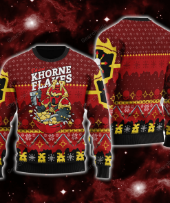 Warhomie Chaos KHORNE FLAKES Iconic Christmas Sweater