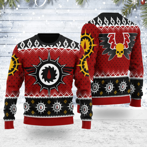 Warhomie Flesh Tearers Iconic Christmas Sweater