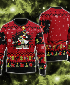 Warhomie Armed and Dangerous Red Gobbo Iconic Christmas Sweater