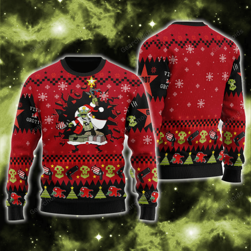 Warhomie Armed and Dangerous Red Gobbo Iconic Christmas Sweater