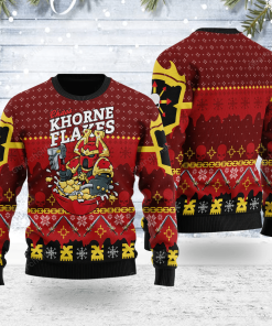 Warhomie Chaos KHORNE FLAKES Iconic Christmas Sweater