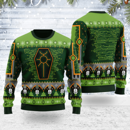 Warhomie Nefarious Necron Iconic Christmas Sweater