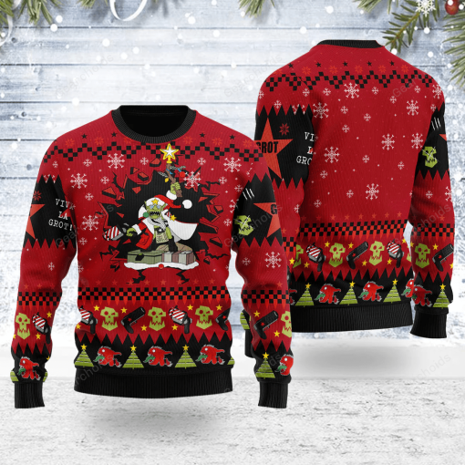 Warhomie Armed and Dangerous Red Gobbo Iconic Christmas Sweater