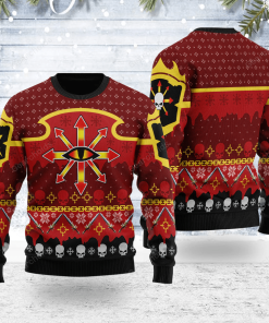 Warhomie Chaos Reigns Khorne Iconic Christmas Sweater