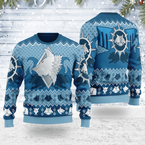 Warhomie Space Wolves Iconic Christmas Sweater