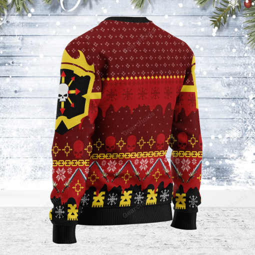 Warhomie Chaos KHORNE FLAKES Iconic Christmas Sweater