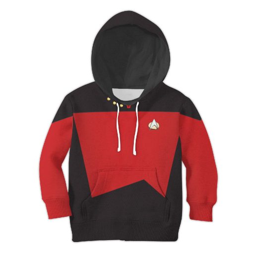 The Next Generation Red Uniform Costume Cosplay Kid Hoodie Sweatshirt T-Shirt