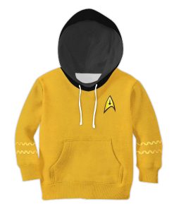 The Original Series Yellow Uniform Costume Cosplay Kid Hoodie Sweatshirt T-Shirt