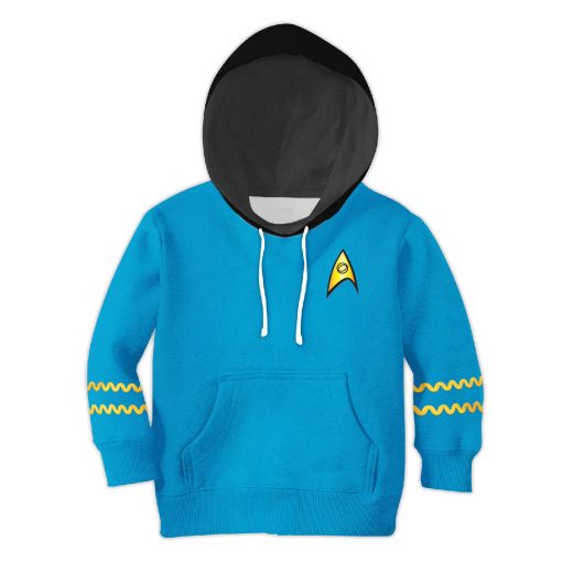 The Original Series Blue Uniform Costume Cosplay Kid Hoodie Sweatshirt T-Shirt