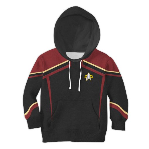 Picard Flag Officer Starfleet Uniform Circa Cosplay Kid Hoodie Sweatshirt T-Shirt