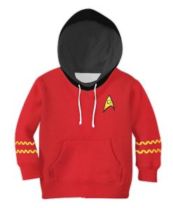 The Original Series Red Uniform Costume Cosplay Kid Hoodie Sweatshirt T-Shirt