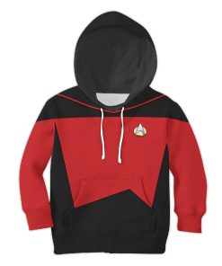 Picard The Next Generation Uniform Cosplay Kid Hoodie Sweatshirt T-Shirt