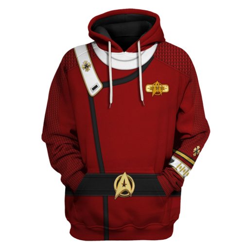 The Star Trek Admiral Pike Costume Fleece Hoodie Sweatshirt T-Shirt Sweatpants Apparel