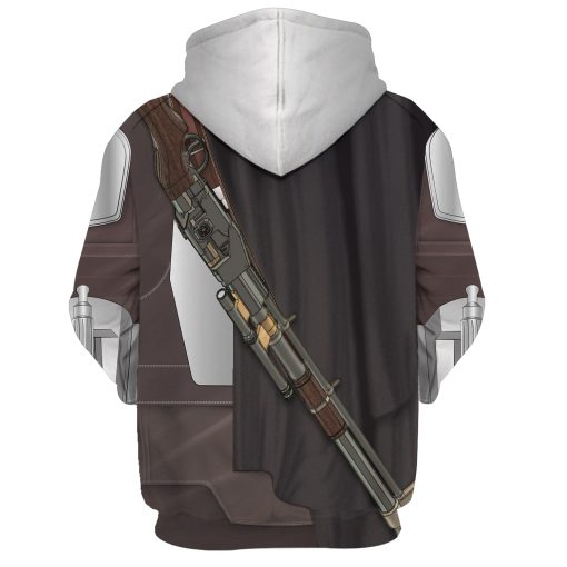 Warhomie Beskar Mandalorian Costume Hoodie Sweatshirt T-Shirt Sweatpants