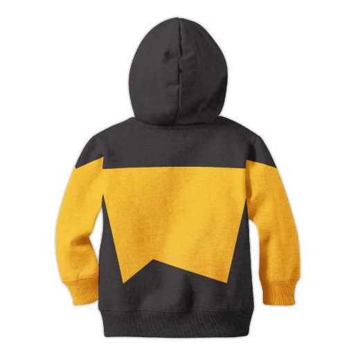 The Next Generation Yellow Uniform Costume Cosplay Kid Hoodie Sweatshirt T-Shirt