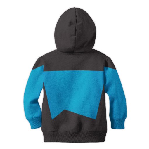 The Next Generation Blue Uniform Costume Cosplay Kid Hoodie Sweatshirt T-Shirt