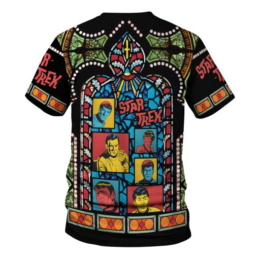 The Original Series Retro Character Squares Stained Glass Hawaiian Shirt T-Shirt