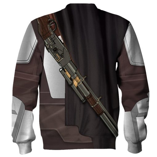 Warhomie Beskar Mandalorian Costume Hoodie Sweatshirt T-Shirt Sweatpants