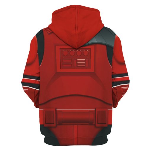 Warhomie Imprerial Crimson Stormtrooper Costume Hoodie Sweatshirt T-Shirt Sweatpants