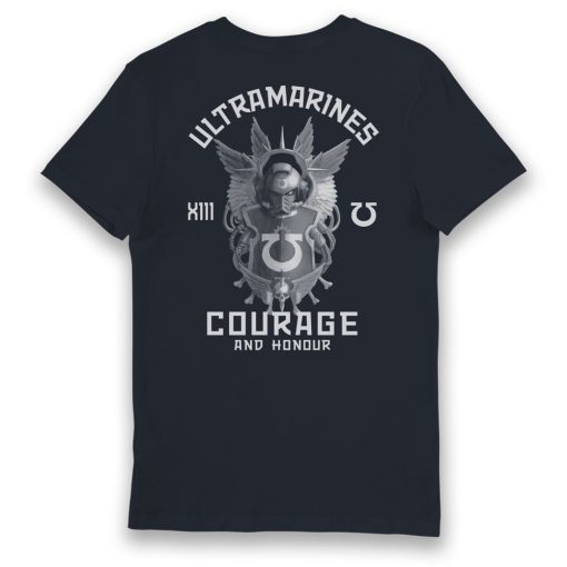 Warhomie Ultramarines Courage And Honour Adults T-Shirt