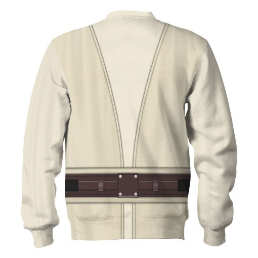 Warhomie Qui-Gon Jinn's Jedi Robes Costume Hoodie Sweatshirt T-Shirt Sweatpants