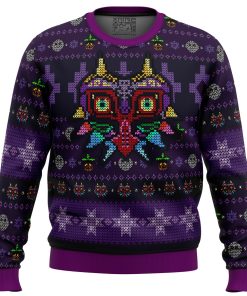 Majoras Mask Seamless Pattern Legend of Zelda Ugly Christmas Sweater