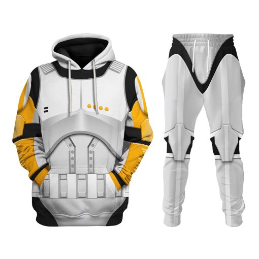 Warhomie Clone Trooper Commander Costume Hoodie Sweatshirt T-Shirt Sweatpants