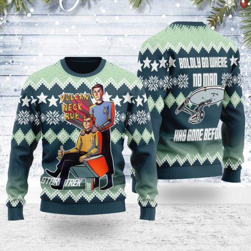 Vulcan Neck Rub Christmas Sweater