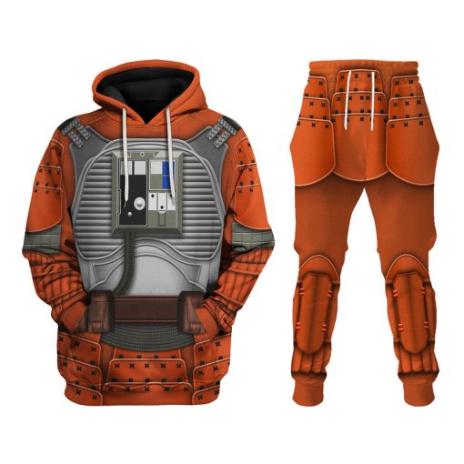 Warhomie Rebel Pilot Samurai Costume Hoodie Sweatshirt T-Shirt Sweatpants